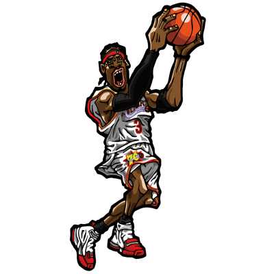 NBA illustration/NBA Caricature（NBA イラスト）Allen Iverson（アレン・アイバーソン）