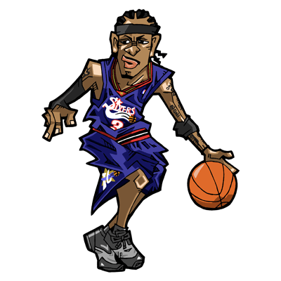 NBA illustration/NBA Caricature（NBA イラスト）Allen Iverson（アレン・アイバーソン）