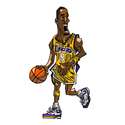 NBA illustration/NBA Caricature（NBA イラスト）Kobe Bryant（コービー・ブライアント）