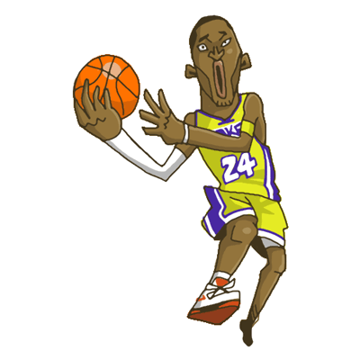 NBA illustration/NBA Caricature（NBA イラスト）Kobe Bryant（コービー・ブライアント）
