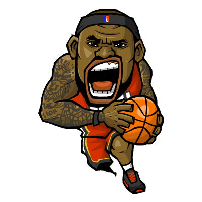 NBA illustration/NBA Caricature（NBA イラスト）LeBron James（レブロン・ジェームズ）