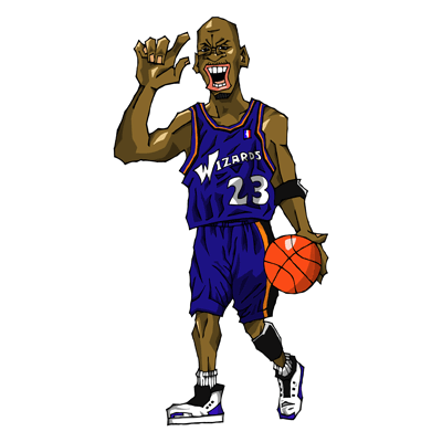 NBA illustration/NBA Caricature（NBA イラスト）Michael Jordan（マイケル・ジョーダン）