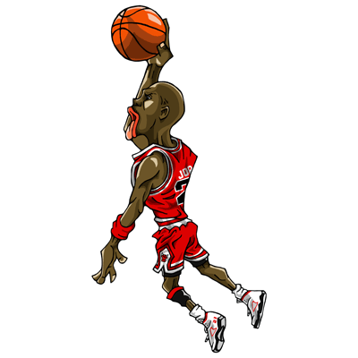 NBA illustration/NBA Caricature（NBA イラスト）Michael Jordan（マイケル・ジョーダン）