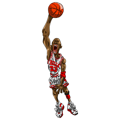 NBA illustration/NBA Caricature（NBA イラスト）Michael Jordan（マイケル・ジョーダン）