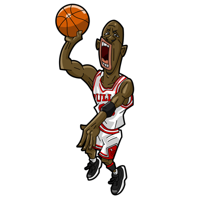 NBA illustration/NBA Caricature（NBA イラスト）Michael Jordan（マイケル・ジョーダン）