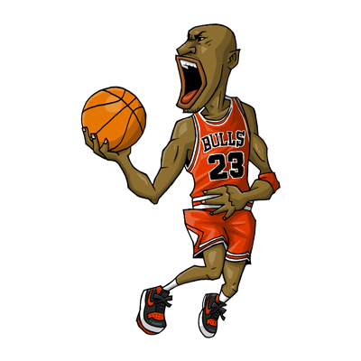NBA illustration/NBA Caricature（NBA イラスト）Michael Jordan（マイケル・ジョーダン）