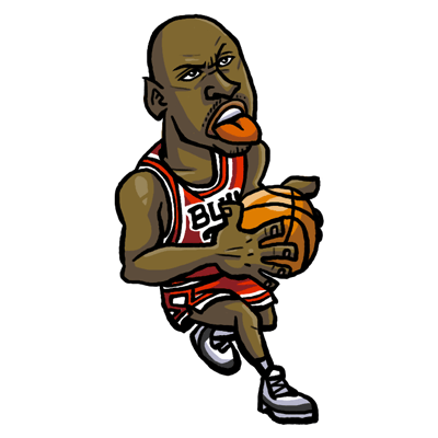 NBA illustration/NBA Caricature（NBA イラスト）Michael Jordan（マイケル・ジョーダン）