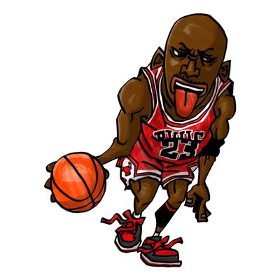 NBA illustration/NBA Caricature（NBA イラスト）Michael Jordan（マイケル・ジョーダン）