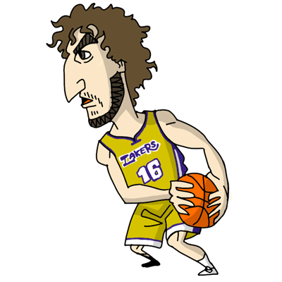 NBA illustration/NBA Caricature（NBA イラスト）Pau Gasol（パウ・ガソル）